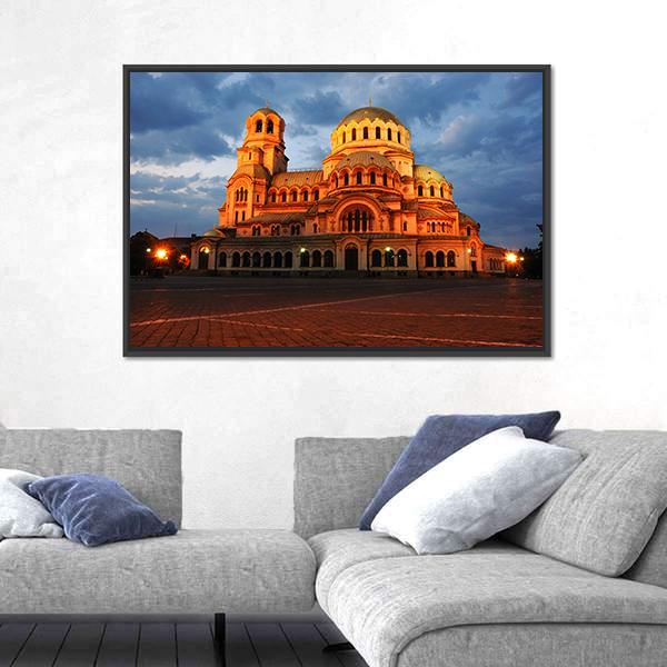 Alexander Nevsky Cathedral Canvas Wall Art-3 Horizontal-Gallery Wrap-25" x 16"-Tiaracle