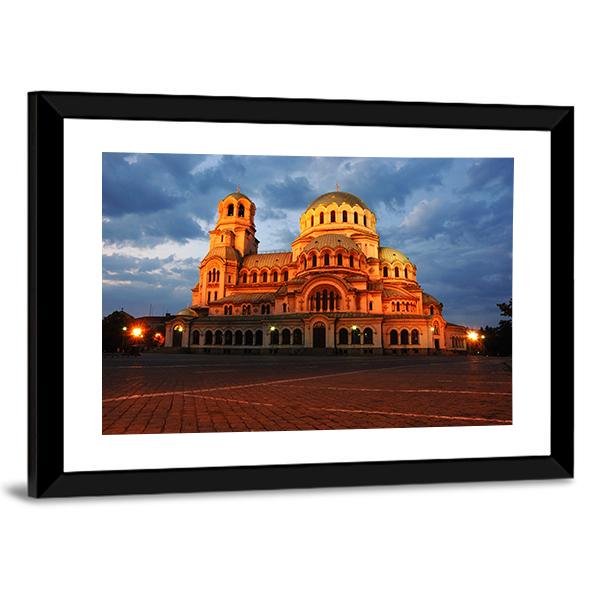 Alexander Nevsky Cathedral Canvas Wall Art-3 Horizontal-Gallery Wrap-25" x 16"-Tiaracle