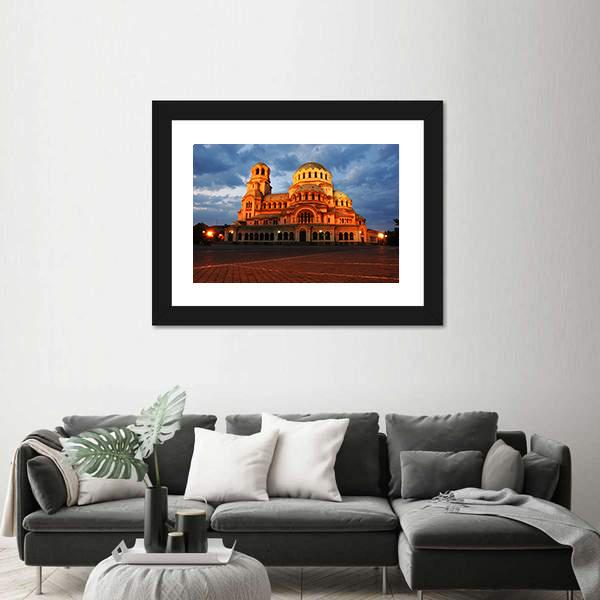 Alexander Nevsky Cathedral Canvas Wall Art-3 Horizontal-Gallery Wrap-25" x 16"-Tiaracle