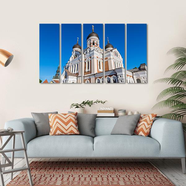 Alexander Nevsky Cathedral in Tallinn Canvas Wall Art-5 Horizontal-Gallery Wrap-22" x 12"-Tiaracle