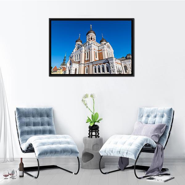 Alexander Nevsky Cathedral in Tallinn Canvas Wall Art-5 Horizontal-Gallery Wrap-22" x 12"-Tiaracle