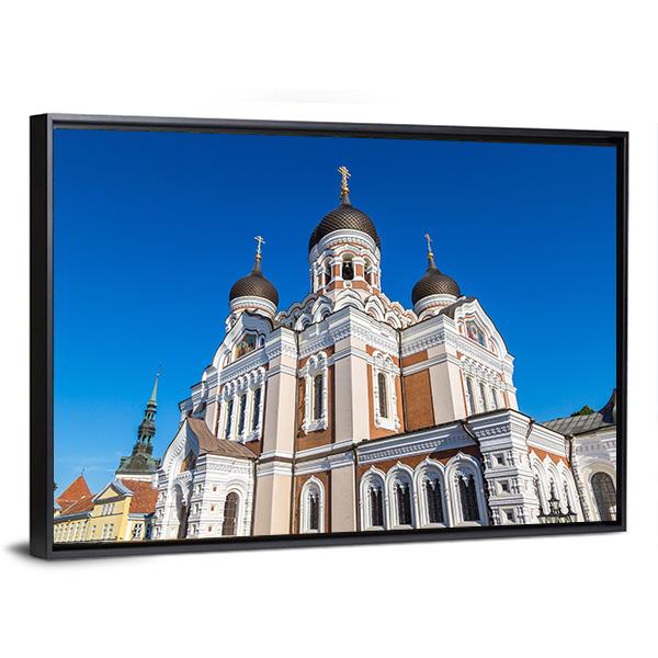 Alexander Nevsky Cathedral in Tallinn Canvas Wall Art-3 Horizontal-Gallery Wrap-25" x 16"-Tiaracle