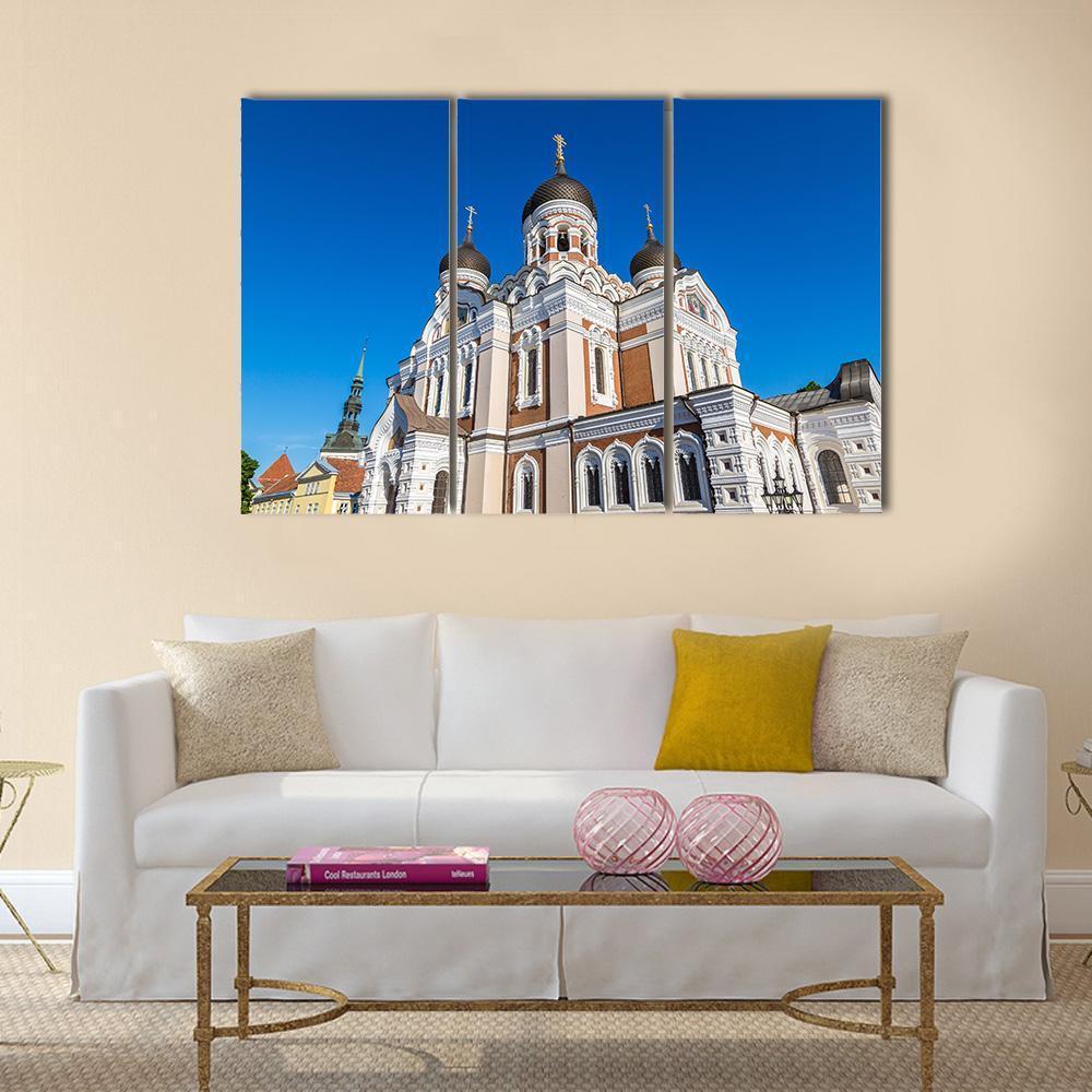 Alexander Nevsky Cathedral in Tallinn Canvas Wall Art-3 Horizontal-Gallery Wrap-37" x 24"-Tiaracle