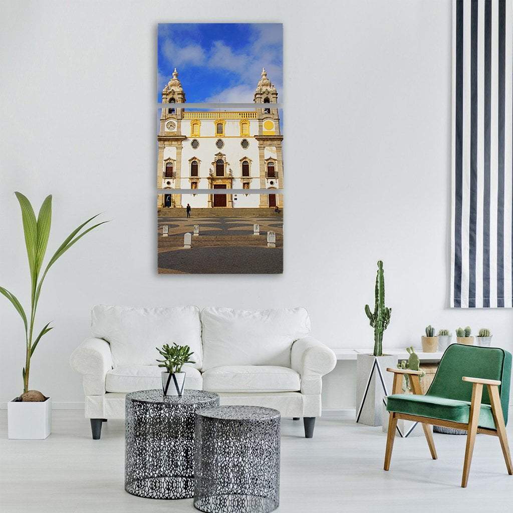 Chapel Church In Portugal Vertical Canvas Wall Art-3 Vertical-Gallery Wrap-12" x 25"-Tiaracle