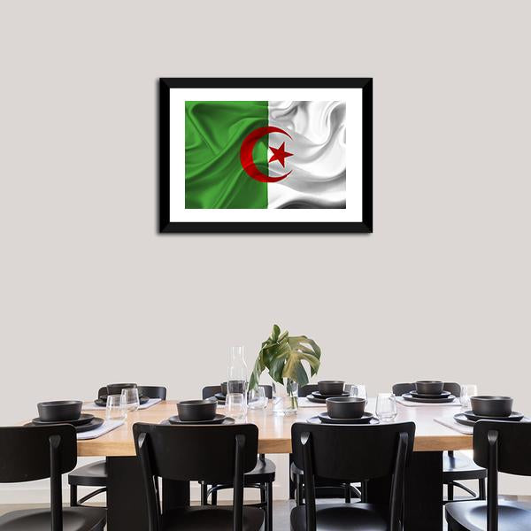 Algeria Flag Canvas Wall Art-5 Horizontal-Gallery Wrap-22" x 12"-Tiaracle