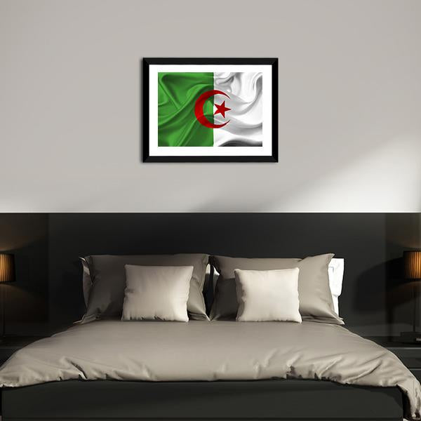 Algeria Flag Canvas Wall Art-3 Horizontal-Gallery Wrap-25" x 16"-Tiaracle