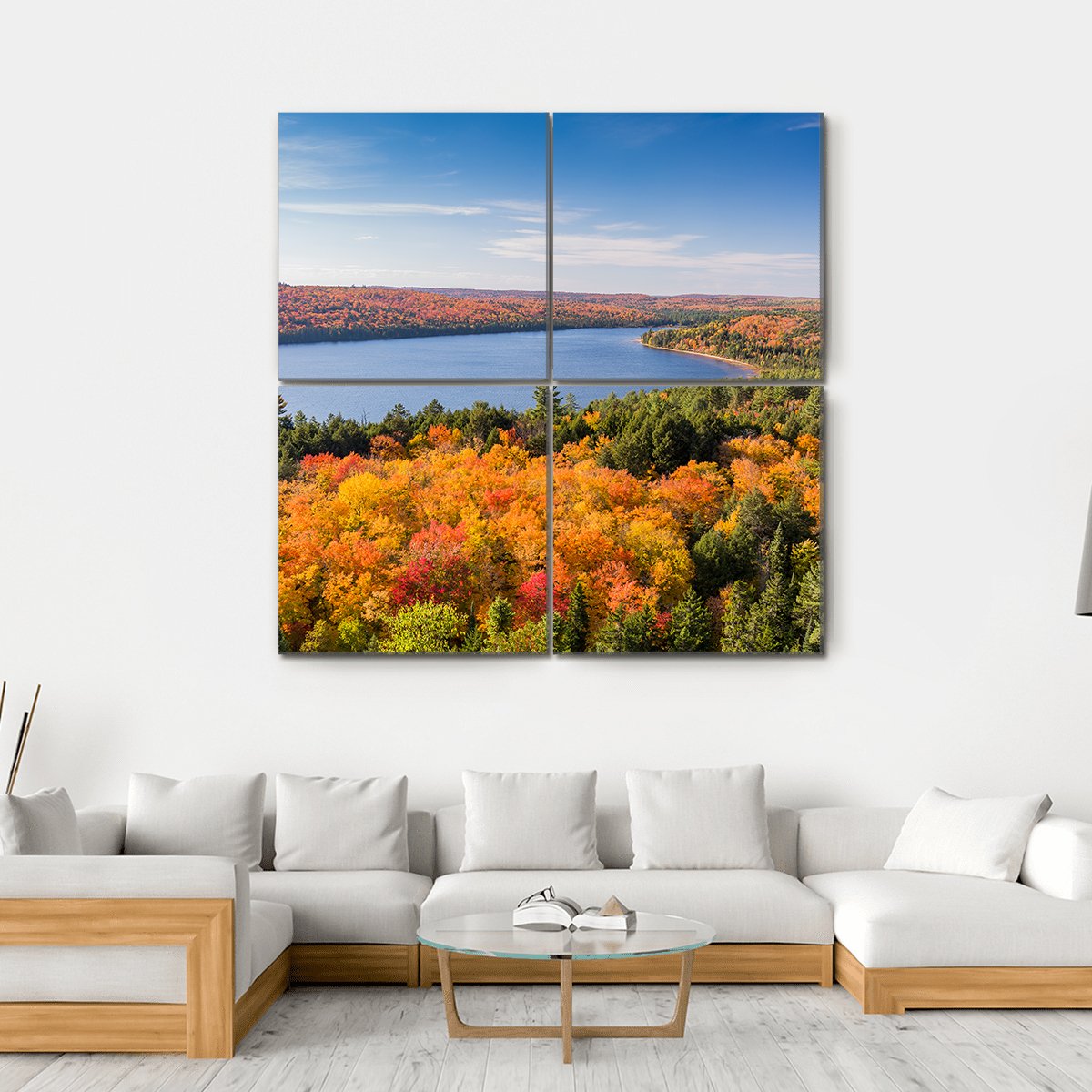 Algonquin Provincial Park Canada Canvas Wall Art-4 Square-Gallery Wrap-17" x 17"-Tiaracle
