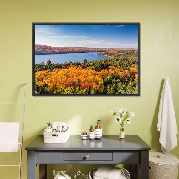 Algonquin Provincial Park Canada Canvas Wall Art-1 Piece-Floating Frame-24" x 16"-Tiaracle