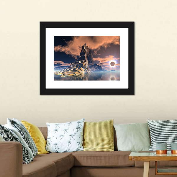Alien City Canvas Wall Art-3 Horizontal-Gallery Wrap-25" x 16"-Tiaracle