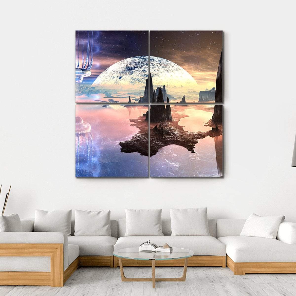 Alien Creature On Distant Planet Canvas Wall Art-4 Square-Gallery Wrap-17" x 17"-Tiaracle