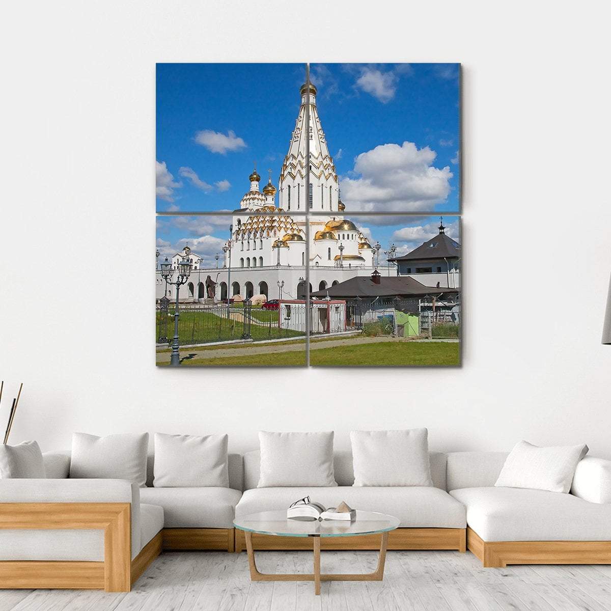 All Saints Church in Minsk Canvas Wall Art-4 Square-Gallery Wrap-17" x 17"-Tiaracle