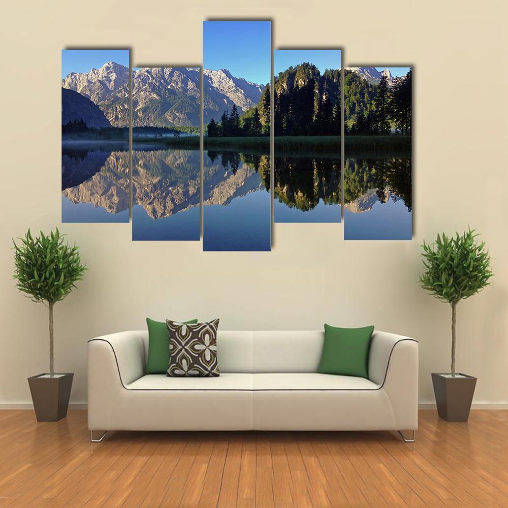 Almsee In Austria Canvas Wall Art-5 Pop-Gallery Wrap-47" x 32"-Tiaracle