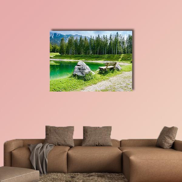 Almsee Lake Canvas Wall Art-4 Horizontal-Gallery Wrap-34" x 24"-Tiaracle