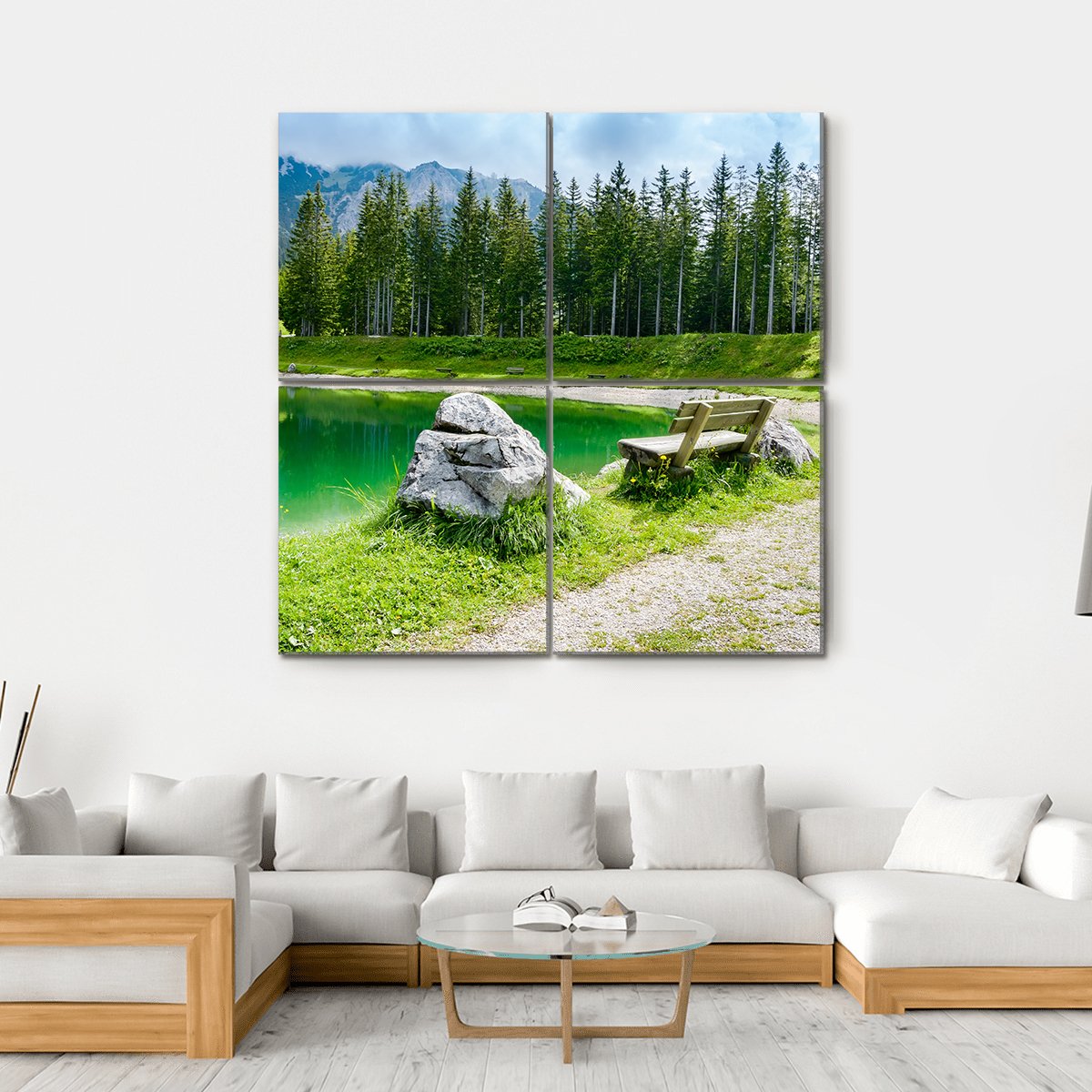 Almsee Lake Canvas Wall Art-4 Square-Gallery Wrap-17" x 17"-Tiaracle