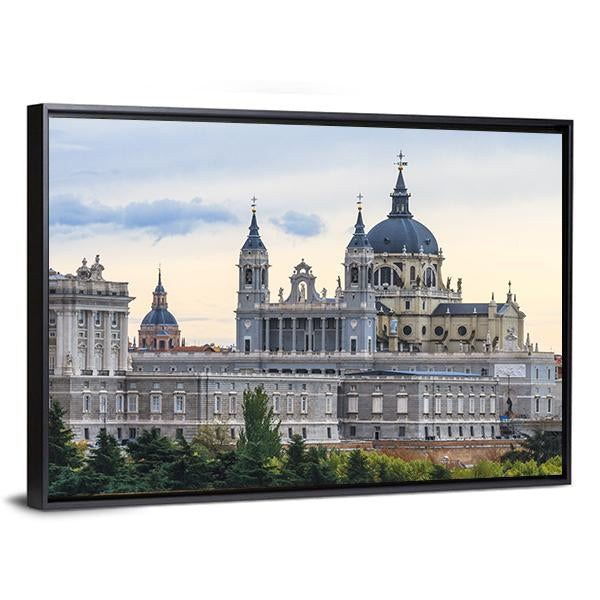 Almudena Cathedral Canvas Wall Art-5 Horizontal-Gallery Wrap-22" x 12"-Tiaracle