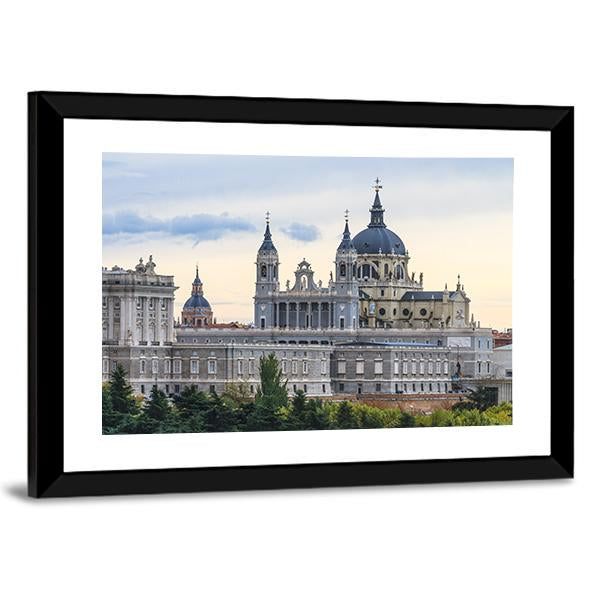 Almudena Cathedral Canvas Wall Art-5 Horizontal-Gallery Wrap-22" x 12"-Tiaracle