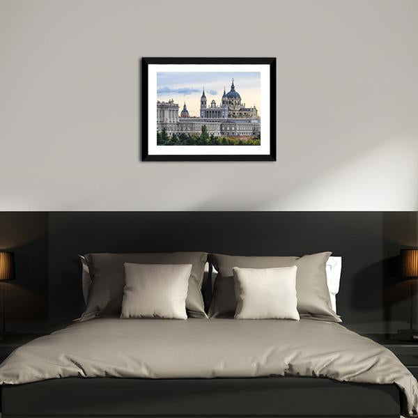 Almudena Cathedral Canvas Wall Art-5 Horizontal-Gallery Wrap-22" x 12"-Tiaracle