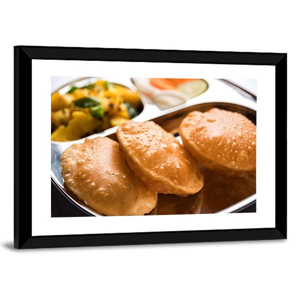 Aloo Fry &amp; Puri Canvas Wall Art-5 Horizontal-Gallery Wrap-22" x 12"-Tiaracle