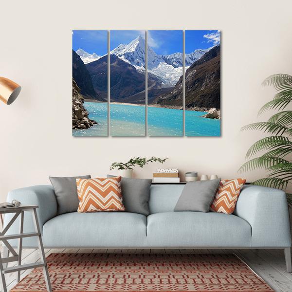 Alpamayo Peak Canvas Wall Art-4 Horizontal-Gallery Wrap-34" x 24"-Tiaracle