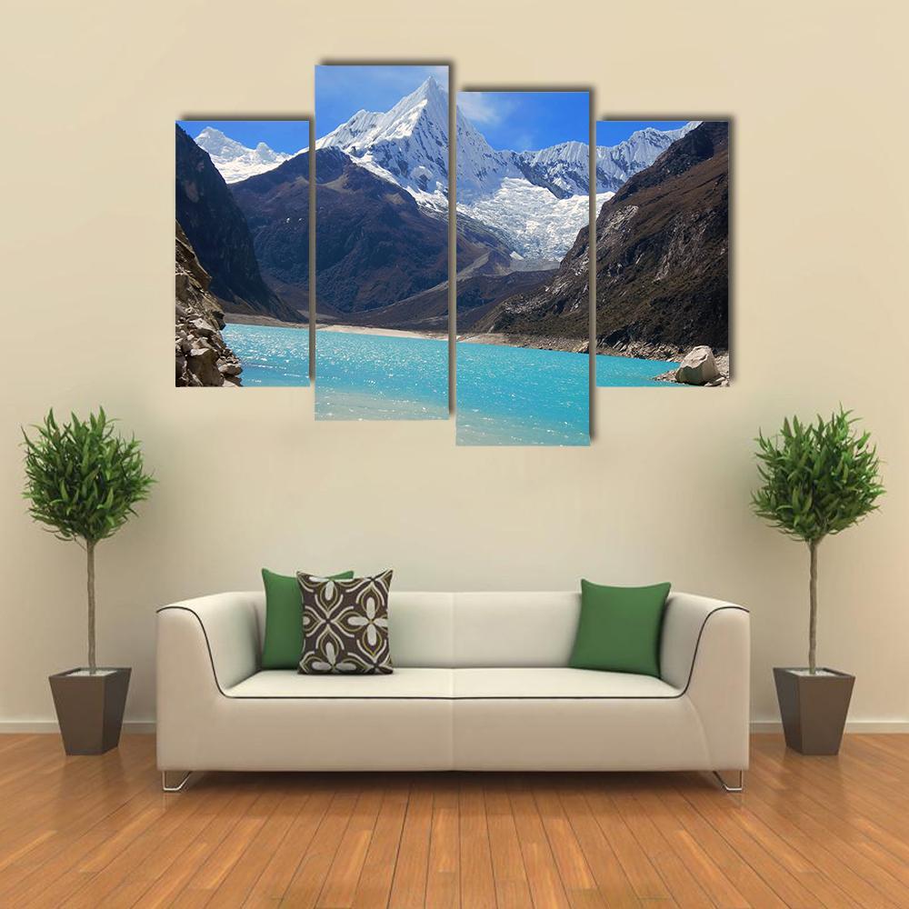 Alpamayo Peak Canvas Wall Art-4 Pop-Gallery Wrap-50" x 32"-Tiaracle