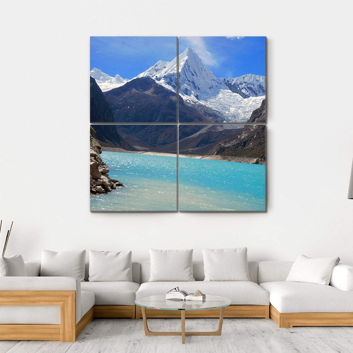 Alpamayo Peak Canvas Wall Art-4 Square-Gallery Wrap-17" x 17"-Tiaracle