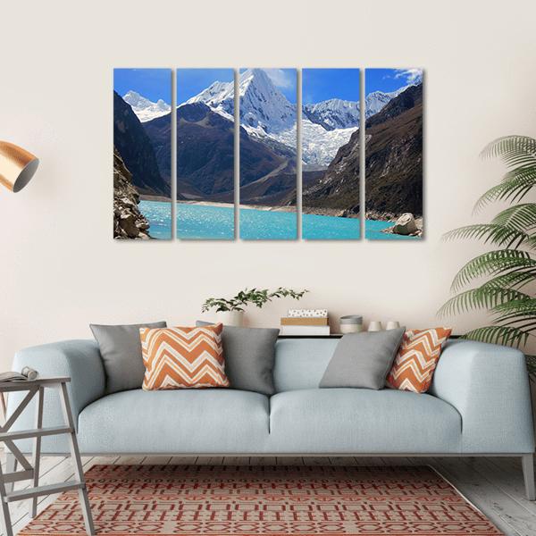 Alpamayo Peak Canvas Wall Art-5 Horizontal-Gallery Wrap-22" x 12"-Tiaracle