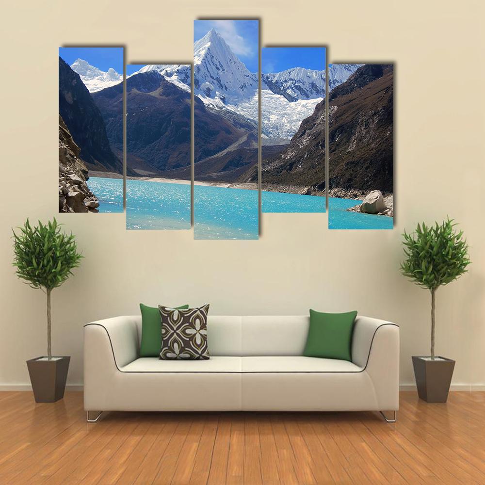 Alpamayo Peak Canvas Wall Art-5 Pop-Gallery Wrap-47" x 32"-Tiaracle