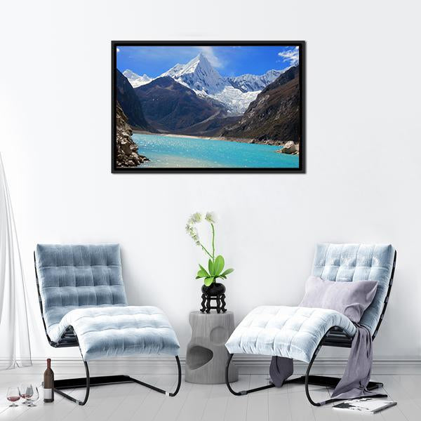 Alpamayo Peak Canvas Wall Art-5 Horizontal-Gallery Wrap-22" x 12"-Tiaracle