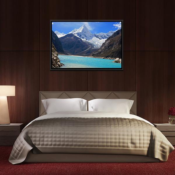 Alpamayo Peak Canvas Wall Art-5 Horizontal-Gallery Wrap-22" x 12"-Tiaracle