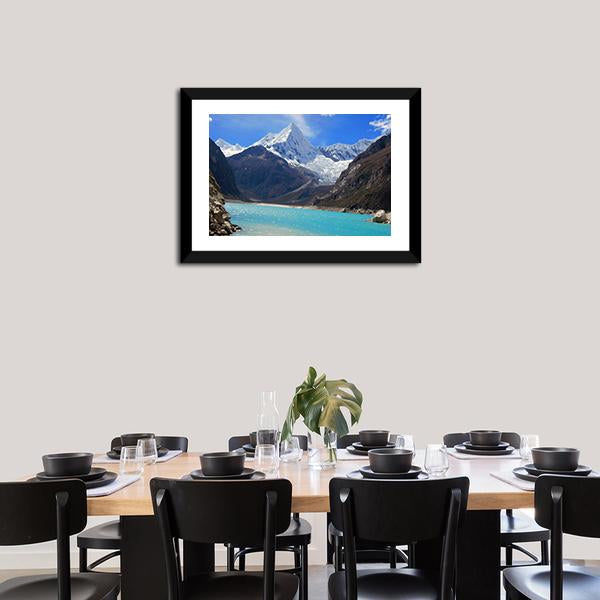 Alpamayo Peak Canvas Wall Art-5 Horizontal-Gallery Wrap-22" x 12"-Tiaracle