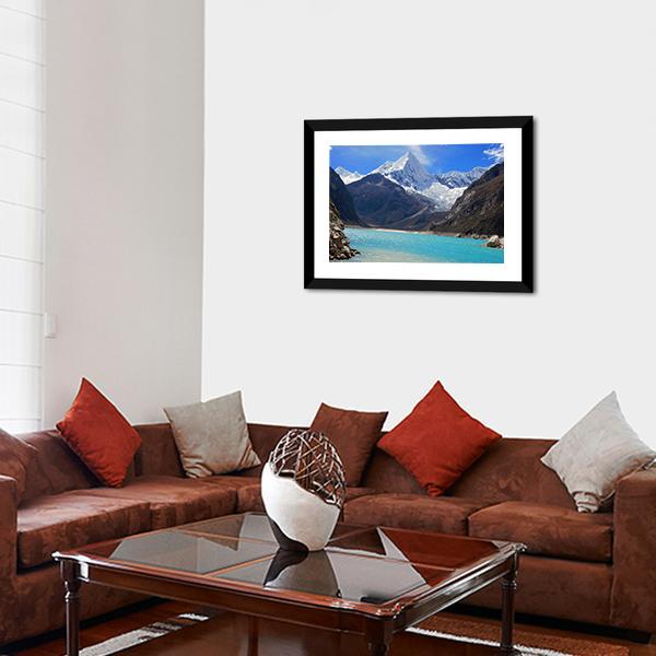 Alpamayo Peak Canvas Wall Art-5 Horizontal-Gallery Wrap-22" x 12"-Tiaracle