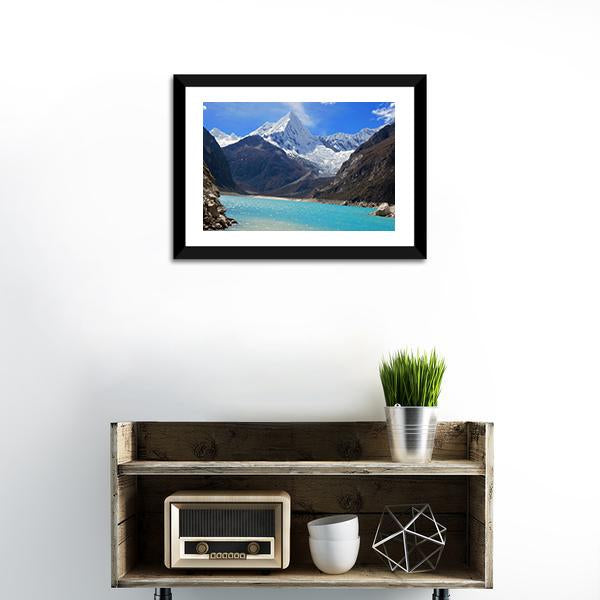 Alpamayo Peak Canvas Wall Art-1 Piece-Framed Print-20" x 16"-Tiaracle