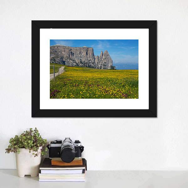 Alpe di Siusi In South Tyrol Canvas Wall Art-3 Horizontal-Gallery Wrap-25" x 16"-Tiaracle
