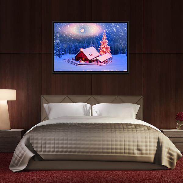 Alpine Fields In Winter Panoramic Canvas Wall Art-1 Piece-36" x 12"-Tiaracle