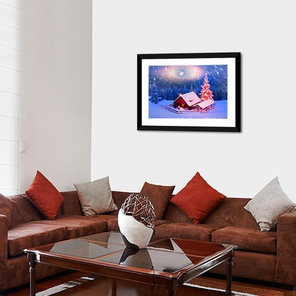Alpine Fields In Winter Panoramic Canvas Wall Art-1 Piece-36" x 12"-Tiaracle
