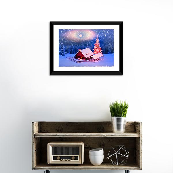 Alpine Fields In Winter Panoramic Canvas Wall Art-1 Piece-36" x 12"-Tiaracle