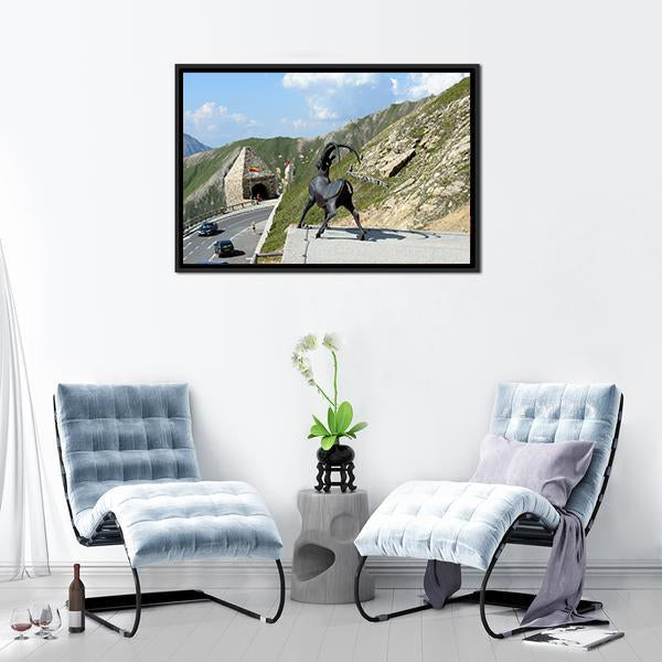 Alpine Grossglockner Road Canvas Wall Art-3 Horizontal-Gallery Wrap-25" x 16"-Tiaracle