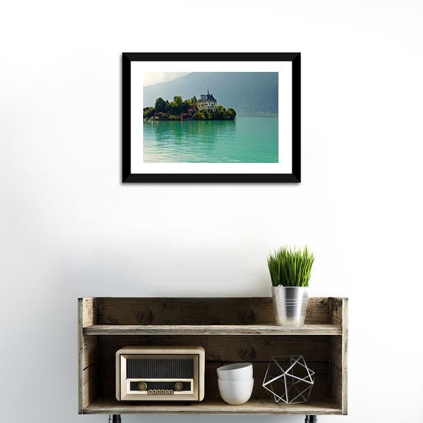 Alpine Lake Brienz Of Jungfrau Region Canvas Wall Art-1 Piece-Framed Print-20" x 16"-Tiaracle