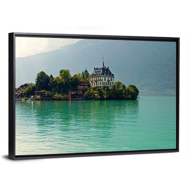 Alpine Lake Brienz Of Jungfrau Region Canvas Wall Art-3 Horizontal-Gallery Wrap-25" x 16"-Tiaracle