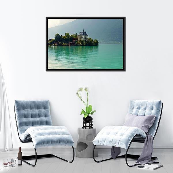 Alpine Lake Brienz Of Jungfrau Region Canvas Wall Art-3 Horizontal-Gallery Wrap-25" x 16"-Tiaracle