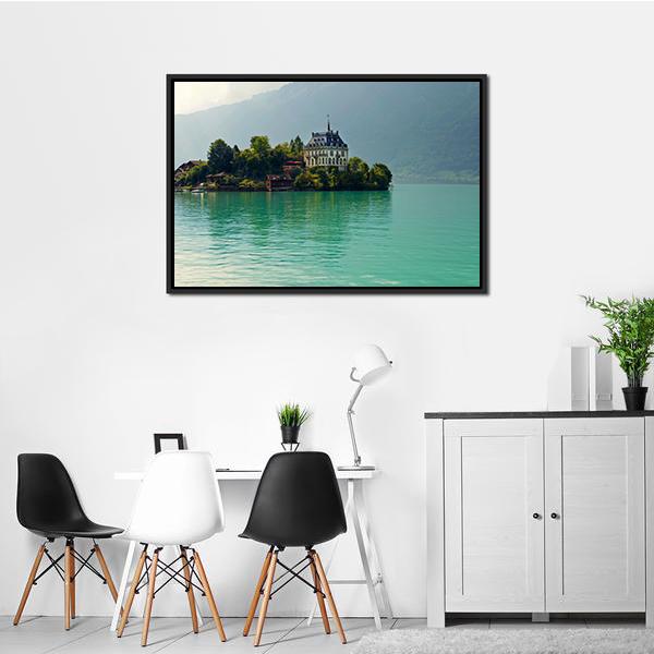 Alpine Lake Brienz Of Jungfrau Region Canvas Wall Art-3 Horizontal-Gallery Wrap-25" x 16"-Tiaracle