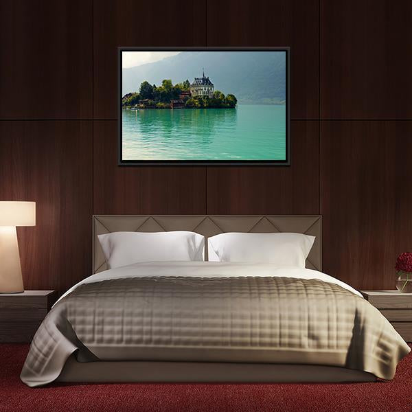 Alpine Lake Brienz Of Jungfrau Region Canvas Wall Art-3 Horizontal-Gallery Wrap-25" x 16"-Tiaracle
