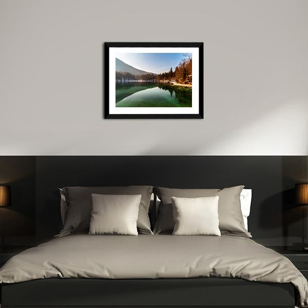 Alpine Lake In Spring Canvas Wall Art-3 Horizontal-Gallery Wrap-25" x 16"-Tiaracle