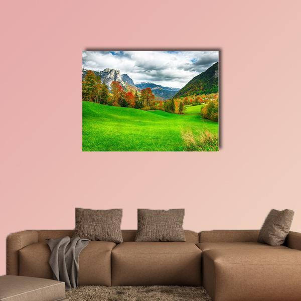 Alpine Meadows Austria Canvas Wall Art-1 Piece-Gallery Wrap-48" x 32"-Tiaracle