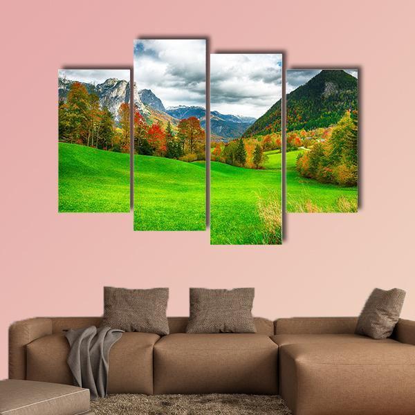 Alpine Meadows Austria Canvas Wall Art-4 Pop-Gallery Wrap-50" x 32"-Tiaracle