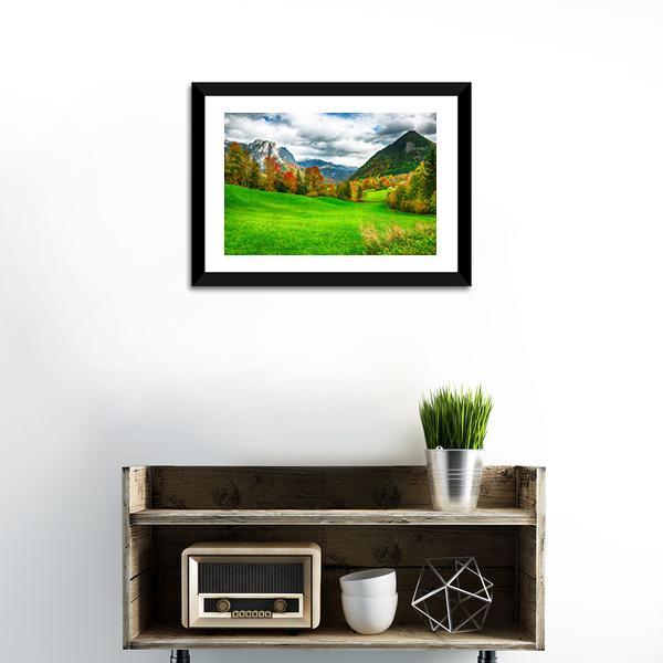 Alpine Meadows Austria Canvas Wall Art-1 Piece-Framed Print-20" x 16"-Tiaracle