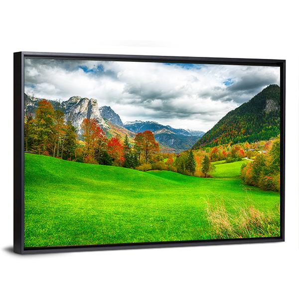 Alpine Meadows Austria Canvas Wall Art-3 Horizontal-Gallery Wrap-25" x 16"-Tiaracle