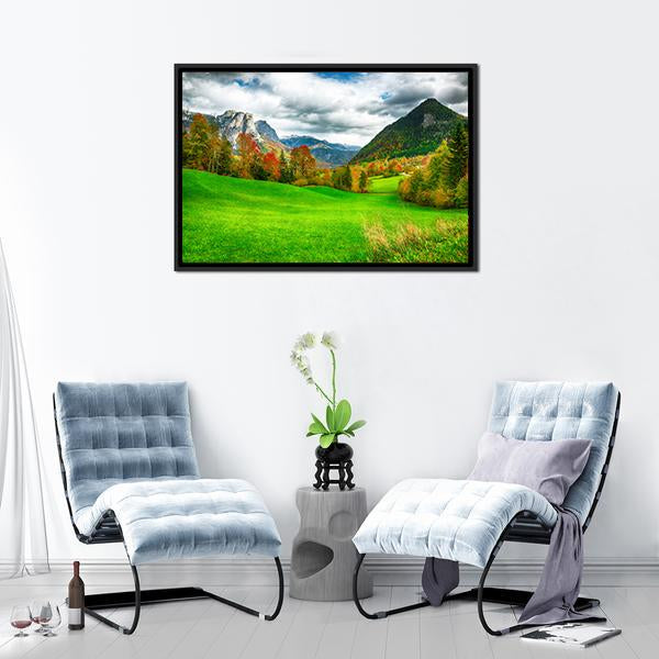 Alpine Meadows Austria Canvas Wall Art-3 Horizontal-Gallery Wrap-25" x 16"-Tiaracle