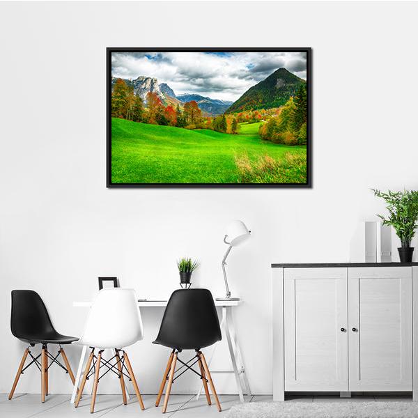 Alpine Meadows Austria Canvas Wall Art-3 Horizontal-Gallery Wrap-25" x 16"-Tiaracle