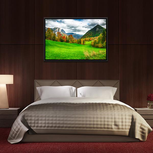 Alpine Meadows Austria Canvas Wall Art-3 Horizontal-Gallery Wrap-25" x 16"-Tiaracle